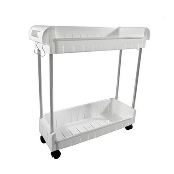 CASSA ชั้นวางสแตนเลสพลาสติก 2 ชั้น ล้อเลื่อน