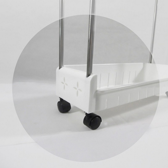 CASSA ชั้นวางสแตนเลสพลาสติก 2 ชั้น ล้อเลื่อน