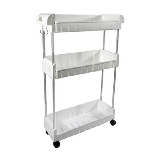 CASSA ชั้นวางสแตนเลสพลาสติก 3 ชั้น ล้อเลื่อน