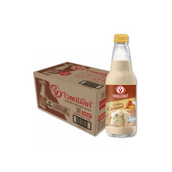 ไวตามิ้ลค์ ทูโก นมถั่วเหลือง รสโกลเด้นคาราเมล 300 มล. (ยกลัง24ขวด)