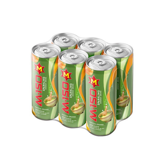 เอ็ม150สปาร์คกลิ้ง มัทฉะ ออเร้นจ์ 245 มล. (แพ็ก 6 ขวด)