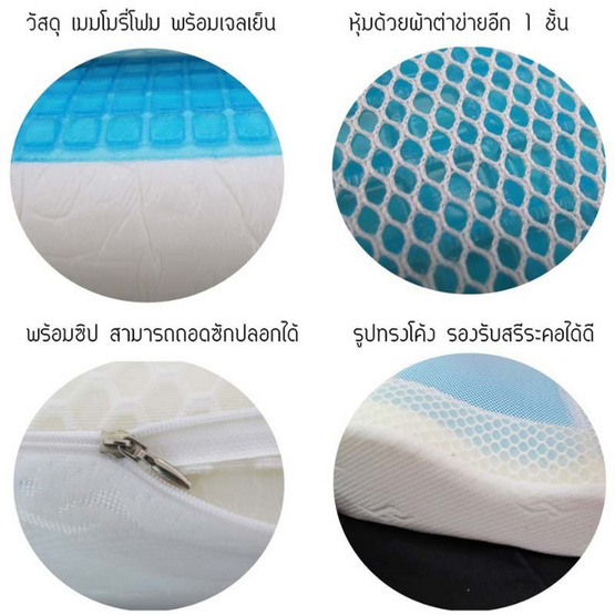 Abloom หมอนนอน เมมโมรี่โฟม พร้อมเจลเย็น