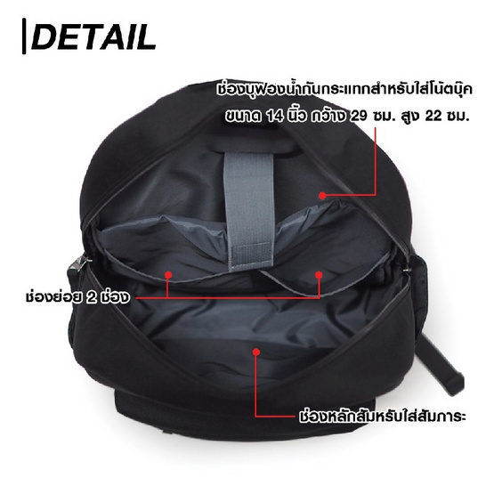 HQ LUGGAGE POKEMON กระเป๋าเป้ กระเป๋าโน๊ตบุ๊ค รุ่น PKMB170