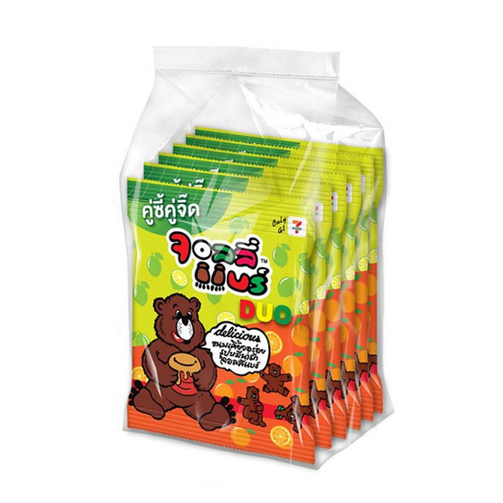 จอลลี่แบร์ เยลลี่ดูโอ้กลิ่นมะนาวและส้ม 76 กรัม (แพ็ก 6 ชิ้น)