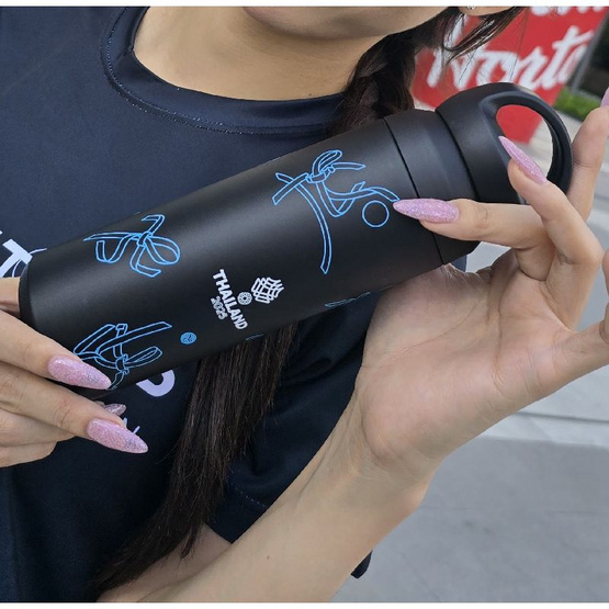 กระบอกน้ำลายพิกโตแกรม สีดำ