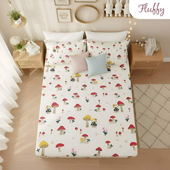 Fluffy ชุดผ้าปูไม่รวมนวม ลาย Lumi Mushroom