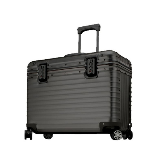 BAGGAGE LUGGAGE กระเป๋าเดินทาง รุ่น PILOT ALUMINIUM สี Black