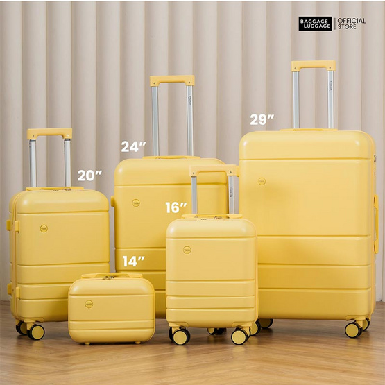 BAGGAGE LUGGAGE กระเป๋าเดินทาง รุ่น CANDY สี YELLOW