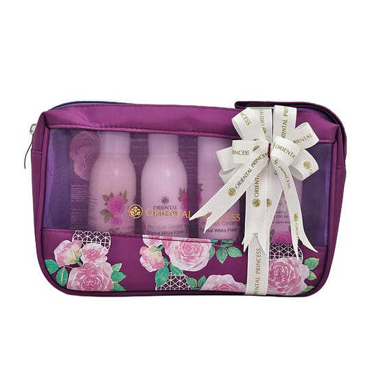 Oriental Princess ชุดเซ็ทกระเป๋าพกพา Oriental White Flower Travel Set (4ชิ้น/ชุด)