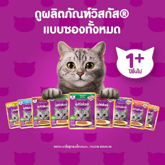 วิสกัส อาหารแมว ชนิดเปียก สูตรแมวโต รสไก่ 80 ก.
