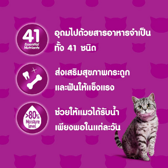วิสกัส อาหารแมว ชนิดเปียก สูตรแมวสูงวัย รสปลาทู 80 ก.