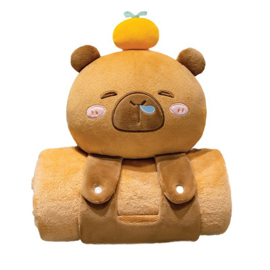 Kireo หมอนผ้าห่มคาปิบาร่า หัวOrange Model PIW-014 (Orange)