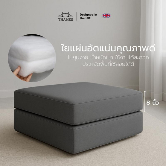 Thames ฟูกที่นอน รุ่น Dinosaur หนา 8 นิ้ว ใยอัดแน่น