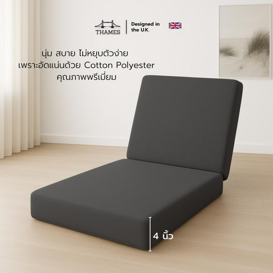 Thames ฟูกที่นอน รุ่น Titan หนา 4 นิ้ว ใยอัดแน่น