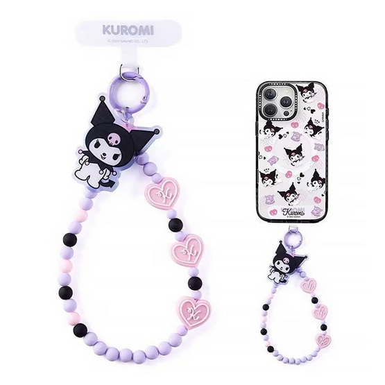 Sanrio สายคล้องโทรศัพท์แบบสั้น รุ่น Gummy Kuromi