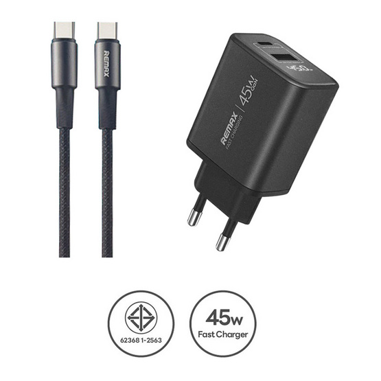 Remax ชุดชาร์จ Type C to C รุ่น U60 45W