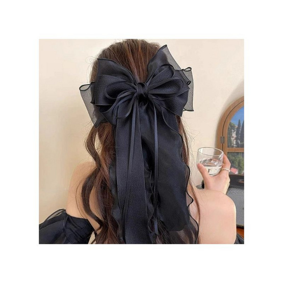 Day2Niteกิ๊บติดผมโบว์ริบบิ้นขนาดใหญ่ สไตล์เกาหลี
