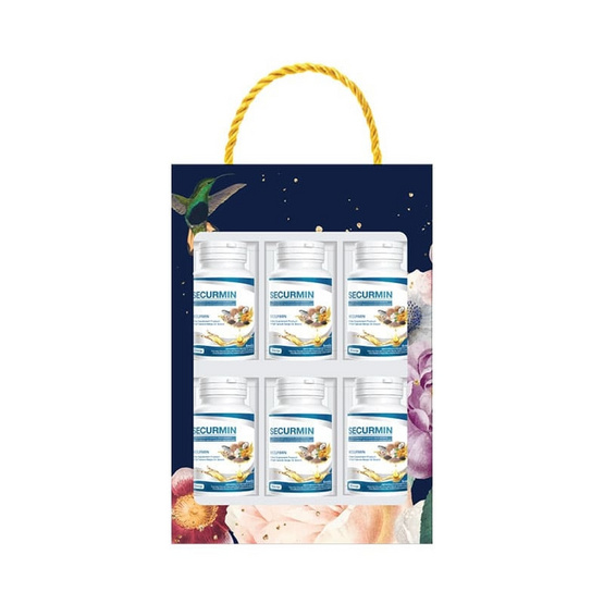 (เบญจออยล์)ซีเคอร์มิน บรรจุ 30 แคปซูล 6 กระปุก + Bonback รังนก 42 มล. 6 ขวด (Giftset)