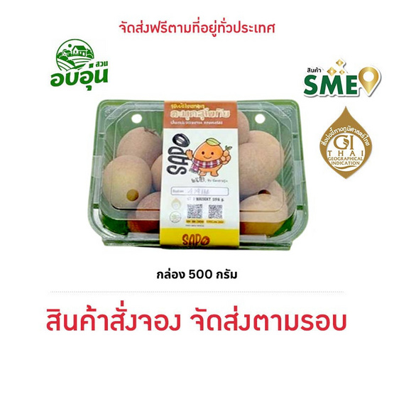 บ้านสวนอบอุ่น ละมุดสุโขทัย 500 กรัม