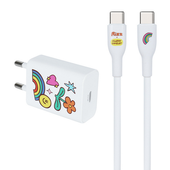 Rizz Fluffy Charger Set Type C to C WCC-01