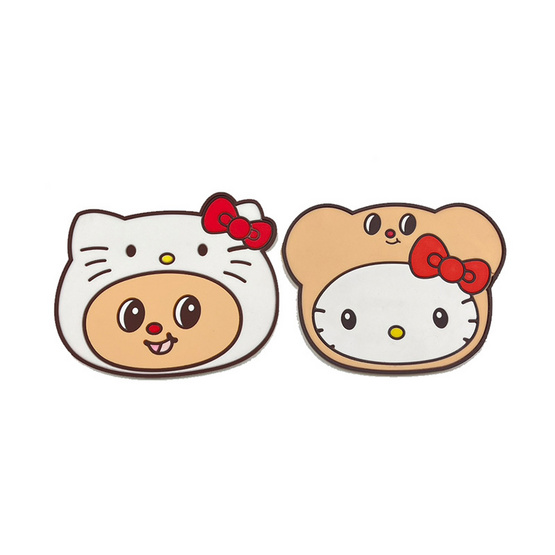 แผ่นรองแก้ว Hello Kitty X Butterbear (แพ็ก 2 ชิ้น)