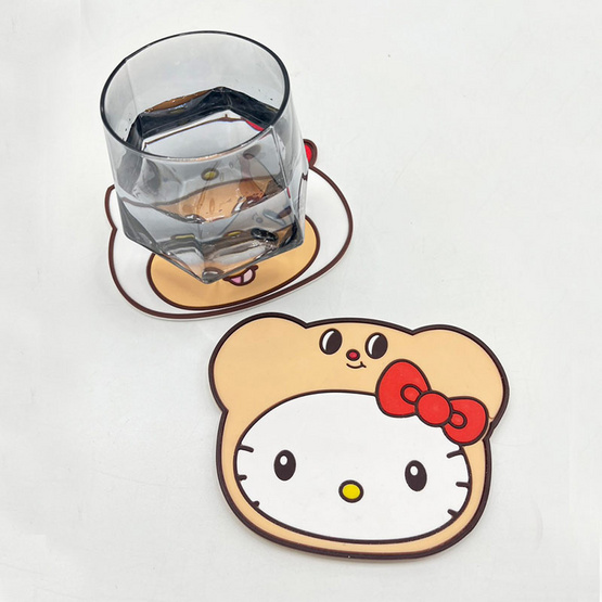 แผ่นรองแก้ว Hello Kitty X Butterbear (แพ็ก 2 ชิ้น)