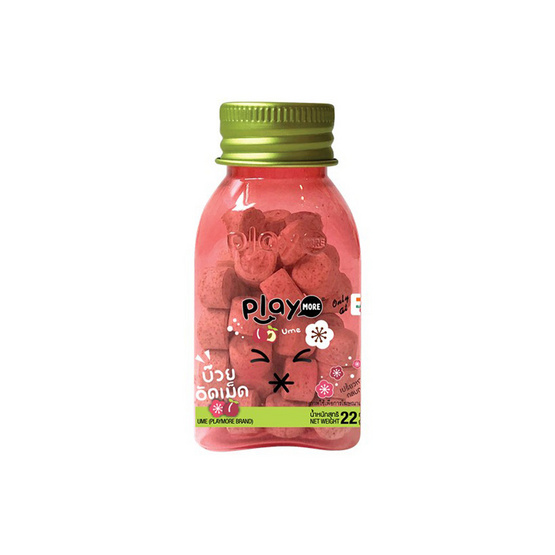 เพลย์มอร์ ลูกอมบ๊วยอัดเม็ด 22 กรัม (แพ็ก 6 ชิ้น)