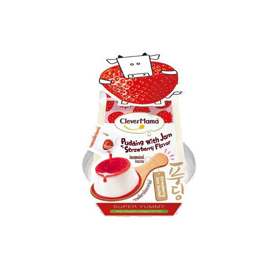 เคลเวอร์ มาม่าพุดดิ้งแจมสตรอเบอร์รี 125 กรัม (แพ็ก 6 ชิ้น)