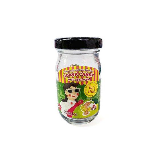 ไท้ไทย ลูกอมรสฝรั่งสอดไส้ผงบ๊วย 30 กรัม (แพ็ก 4 ชิ้น)