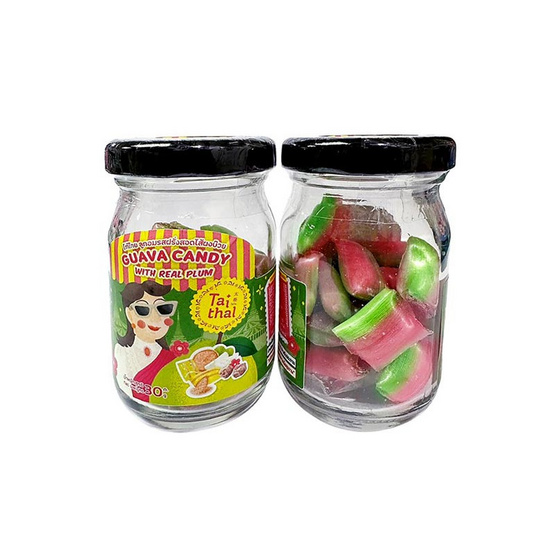 ไท้ไทย ลูกอมรสฝรั่งสอดไส้ผงบ๊วย 30 กรัม (แพ็ก 4 ชิ้น)