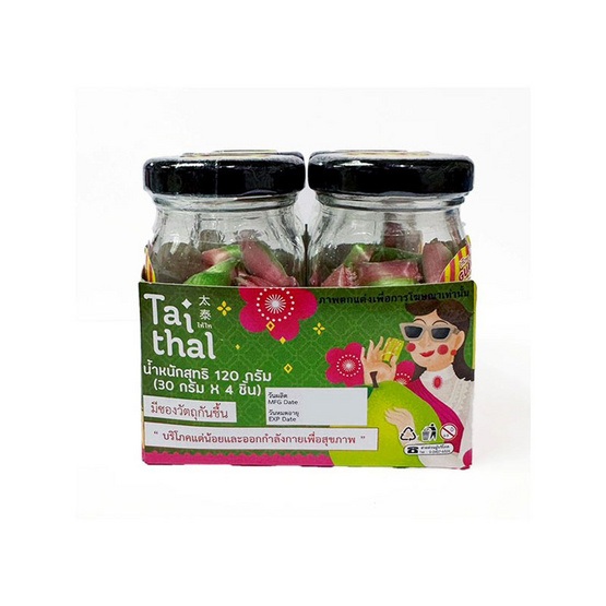 ไท้ไทย ลูกอมรสฝรั่งสอดไส้ผงบ๊วย 30 กรัม (แพ็ก 4 ชิ้น)