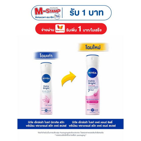 นีเวีย สเปรย์ เอ็กซ์ตร้า ไบรท์ แพร์ แอนด์ ลิลลี่ 150 มล.