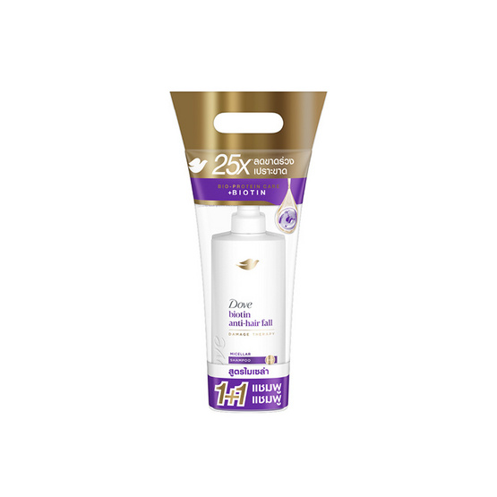 โดฟ แชมพู ไบโอติน แอนตี้แฮร์ฟอล ไมเซล่า 360 มล. (แพ็กคู่)