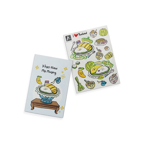 I.S.Premier กระดาษโน้ต พร้อมสติกเกอร์ I Love Thailand คละลาย (แพ็ก 4 ชุด)