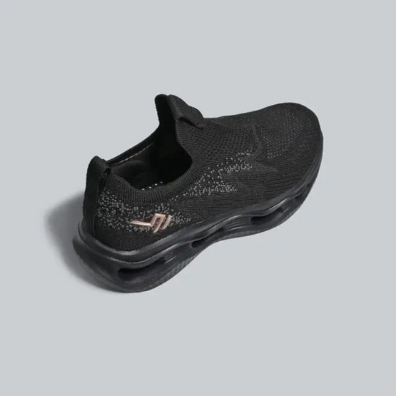 BAOJI รองเท้าผ้าใบอีซี่ออนผู้หญิง รุ่น U-BJW1148 สีดำ-ทอง