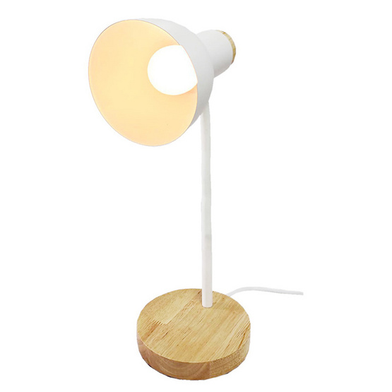 HATASHI โคมไฟตั้งโต๊ะฐานไม้