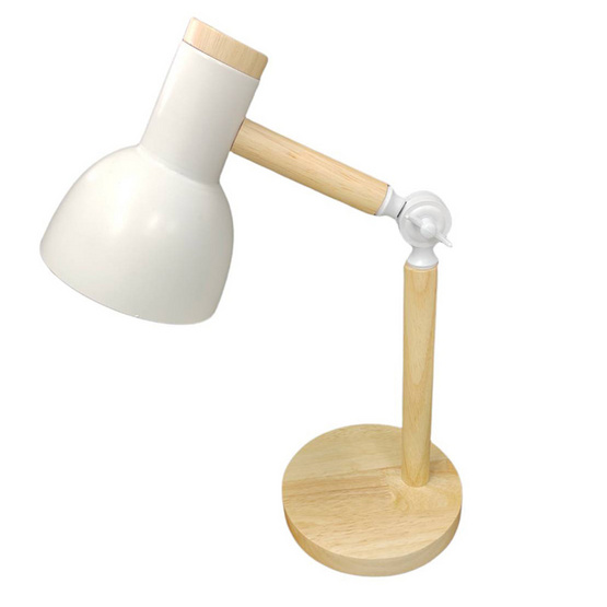 HATASHI โคมไฟตั้งโต๊ะฐานไม้