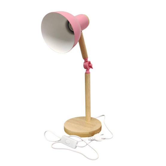 HATASHI โคมไฟตั้งโต๊ะฐานไม้