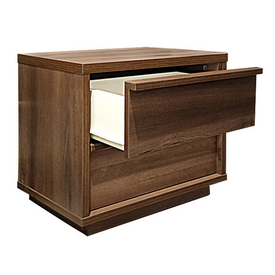 Rinahey ZEEN-NEW ตู้ข้างเตียง สี Dark Walnut