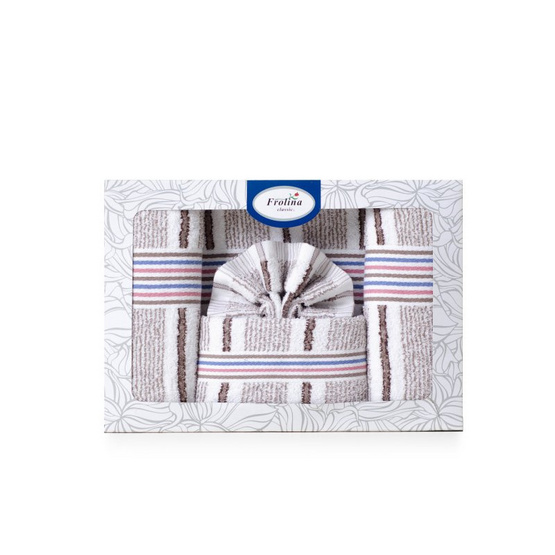 Frolina Classic Gift Set Stripe 01 กิ๊ฟเซทผ้าขนหนู