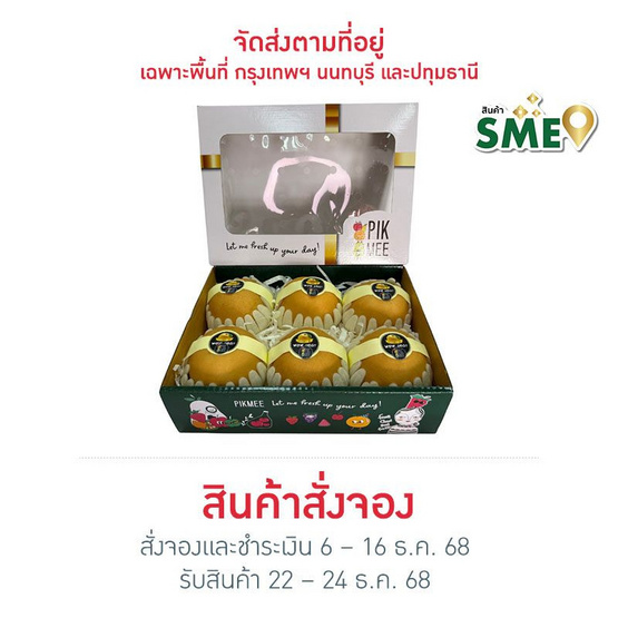 พิคมี ฟรุ๊ต เซตสาลี่หิมะนำเข้า เกรดพรีเมียม กล่อง 6 ลูก