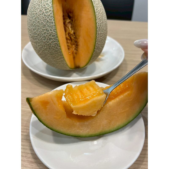 ไร่ชรินทร์พรรณ เมล่อนฮอกไกโดพรีเมียม สีส้ม 1 ลูก/กล่อง