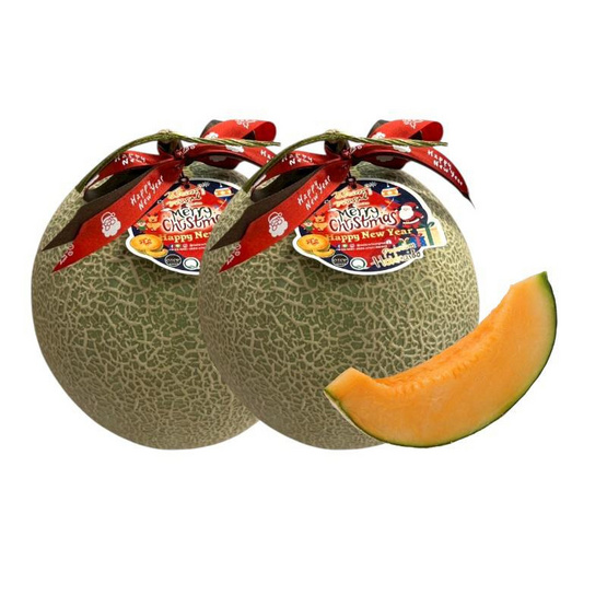 ไร่ชรินทร์พรรณ เมล่อนฮอกไกโดพรีเมียม สีส้ม 2 ลูก/กล่อง