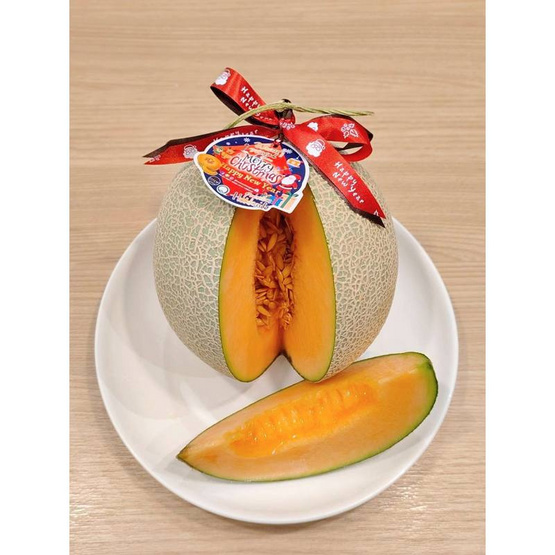 ไร่ชรินทร์พรรณ เมล่อนฮอกไกโดพรีเมียม สีส้ม 2 ลูก/กล่อง