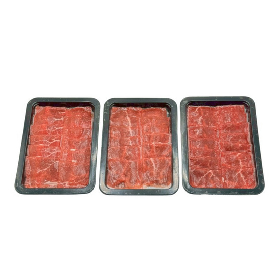 น. เนื้อ เซตเนื้อชาบูสไลซ์ไทยวากิว 200 กรัม (3 แพ็ก)