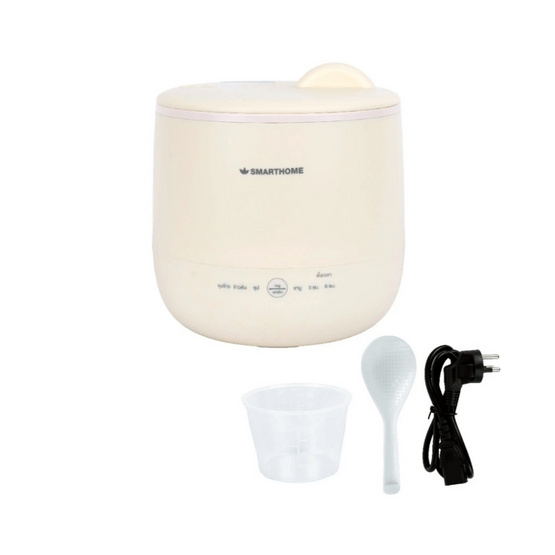 SMARTHOME หม้อหุงข้าวมัลติฟังก์ชั่น 1.2 ลิตร รุ่น SM-RCD301 Cream