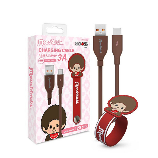 Amaze One Monchhichi สายชาร์จ Type C รุ่น A-MCC003
 B