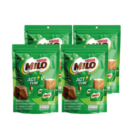 ไมโล ขนมหวานรสช็อกโกแลตแอคทิฟคิวบ์ 67.5 กรัม