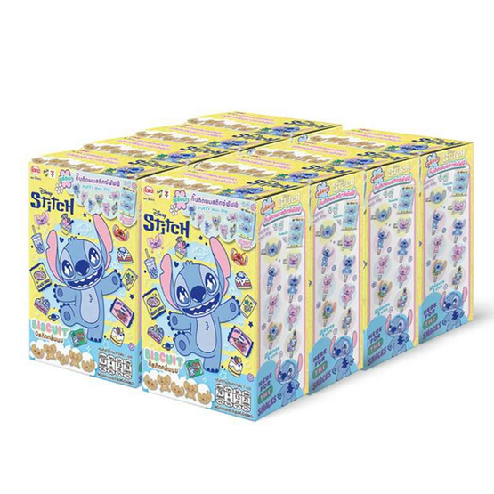 ไอโอร่า บิสกิตกลิ่นนม พร้อมกิ๊บพัฟฟี่ Stitch 16 กรัม คละลาย (แพ็ก 8 ชิ้น)