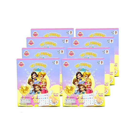โยเฟรน คุกกี้เนย พร้อมสติ๊กเกอร์ติดเล็บ PrincessStory คละลาย 10 กรัม (แพ็ก 8 ชิ้น)